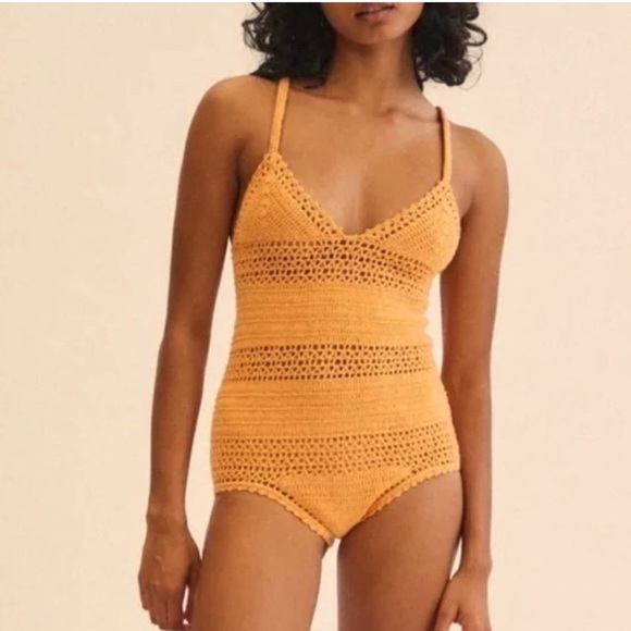 Frankie's Bikinis Other - NEW SHE MADE ME CROCHET BABYDOLL BATHINGSUIT